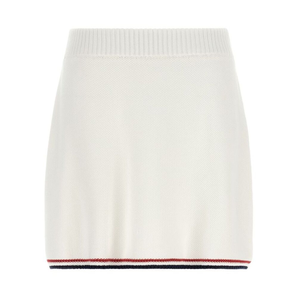 Brunello Cucinelli White Cotton Long Women's Skirt